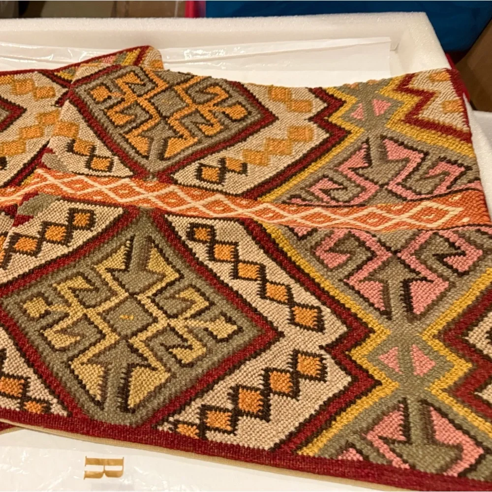 Pottery Barn Tribal Kashan Kilim Pillow Cover, Wool, 18” #2